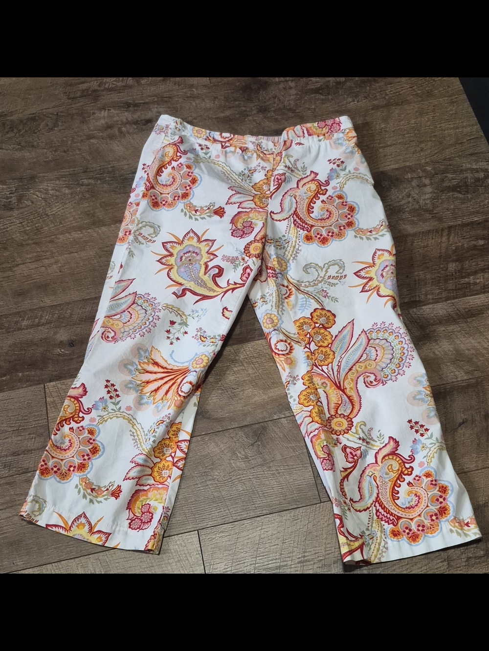 Tommy Hilfiger Pink, Orange & Light Blue Paisley Print Pants